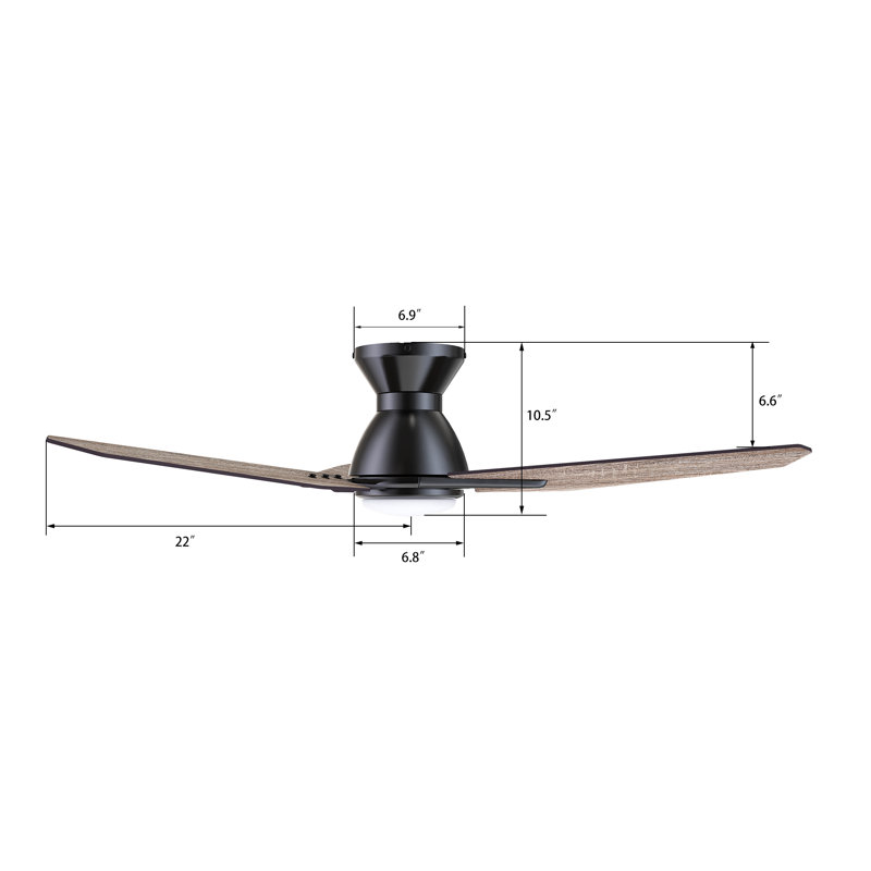 44'''' Smart Ceiling Fan With Remote, Light Kit IncludedWorks With Google Assistant And Amazon Alexa,Siri Shortcut., Black