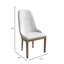 Chaise Collison revêtue de cuir avec pieds en bois d'hévéa Collison-1717998306
