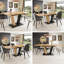 Extendable Metal Base Dining Table