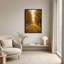Art d'automne, sentier d'automne avec lumière dorée sur toile-773429389