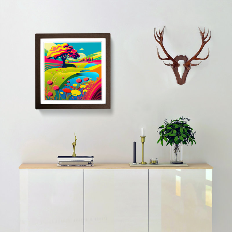 MeadowNo.1 - Framed Print, Walnut