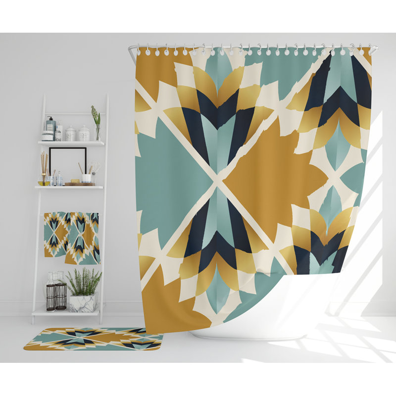 Nashya Polyester Shower Curtain Set