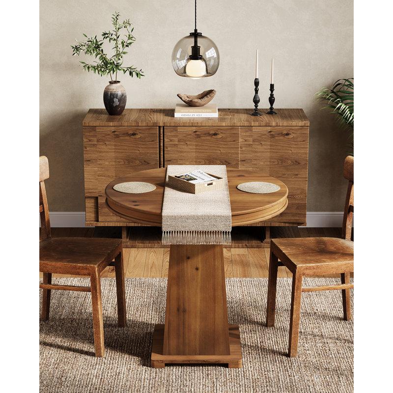 Round Solid Wood Dining Table