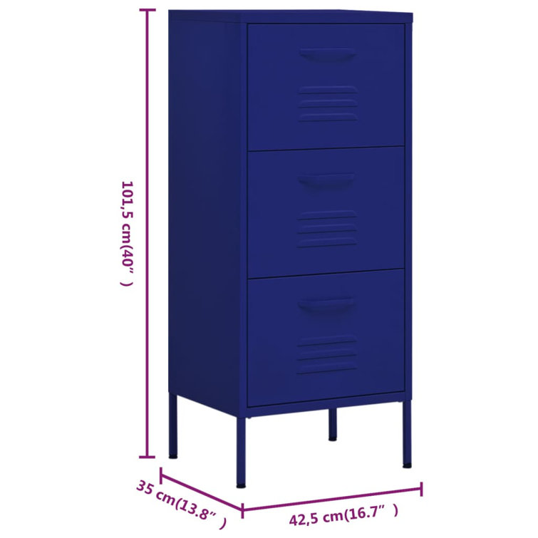 Storage Cabinet Freestanding File Cabinet with Drawers for Office Steel