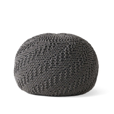 Hazel Knitted PET Yarn 20 X 20 Round Pouf