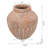Round Terracotta Vase with Tapered Neck and Subtle Ribbed Design