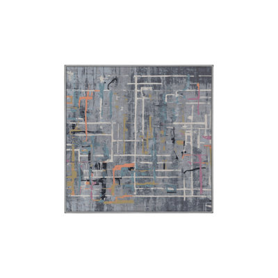 Machine Washable Gray Area Rug