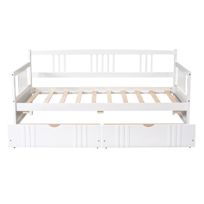 Daybed Wood Bed With Two Drawers