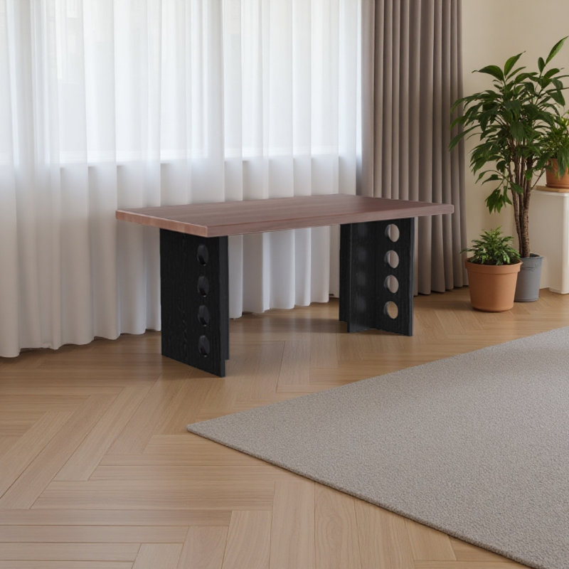 Bureau bicolore en bois de frêne massif