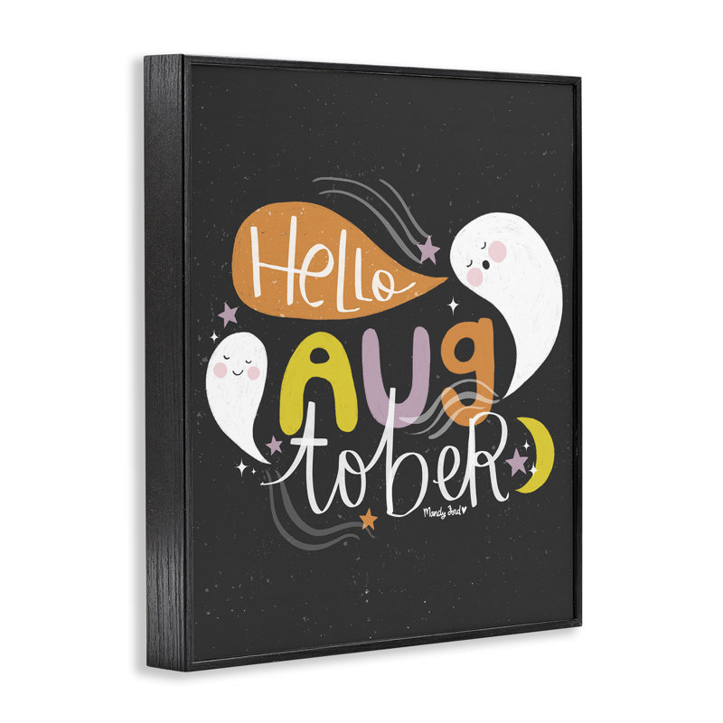 «Hello Augtober with Ghost», estampe numérique, design par Mandy Ford Art + Illustration, H 14 po x l 11 po