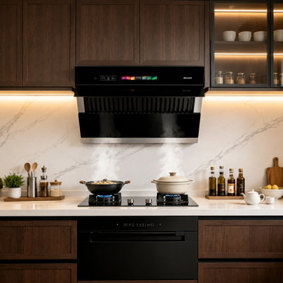 BRANO 30 in . 900 CFM Convertible Under Cabinet Range Hood with Light in Stainless Steel, Kitchen Vent Hood with Voice/Gesture/Touch Control