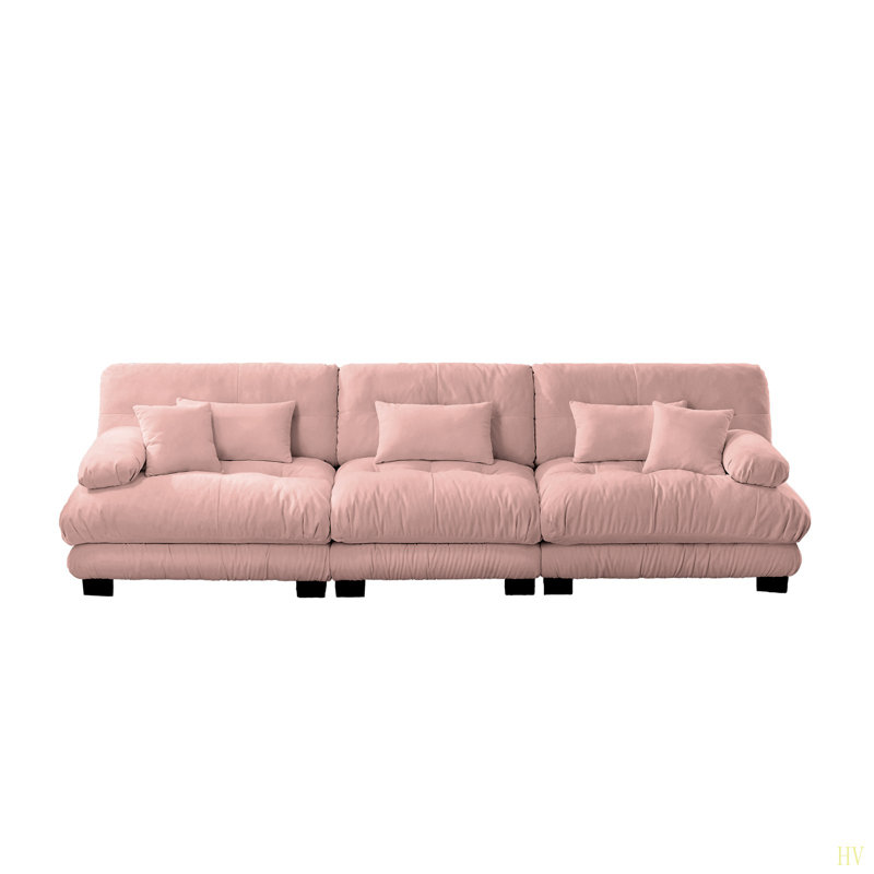 3-Seater Sectional Sofa Modular Deep Seat Sofa Couch , Chenille Sofa Soft Comfy Upholstered Furniture For Living Room, Apartment, Studio, Office,Chenille