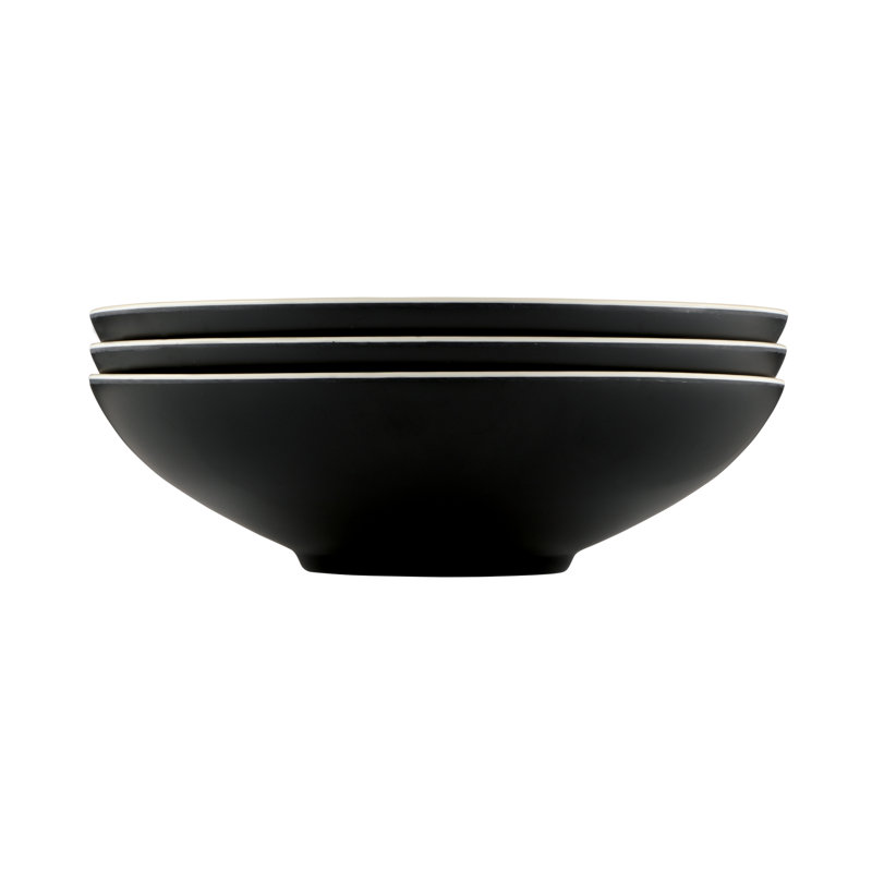Elite Global Solutions Karma Melamine Serving Bowl, Ebony/Sand