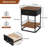 Nightstand Set Of 2 With Rounded Corners, Modern Bedside Table With Drawer And Shelf-129104700