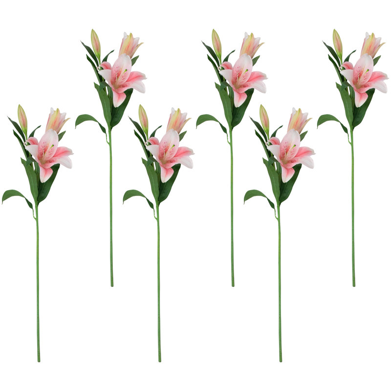 Lis artificiels à tiges florales, Rose