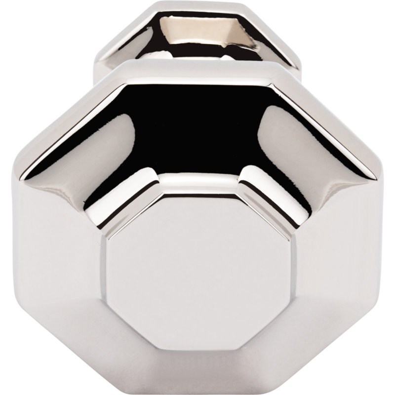 Palazzo Length Geometric Knob, 1 3/8", Polished Nickel