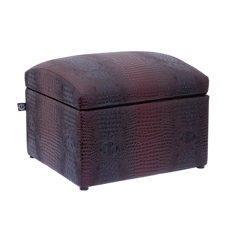 Repose-pieds, Similicuir rouge hickory