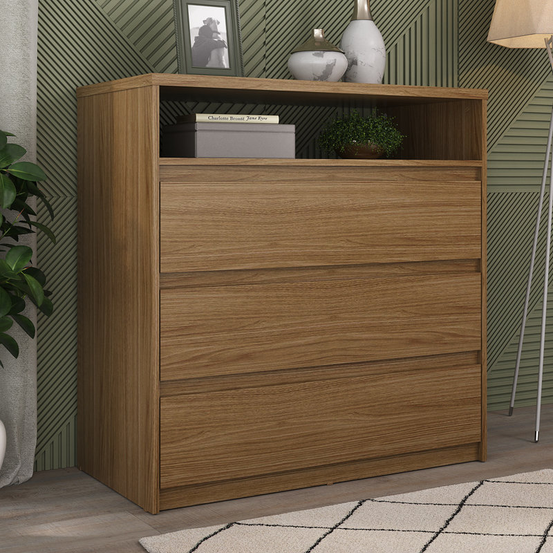 Commode 3 tiroirs 35,43 po Adar, Noyer