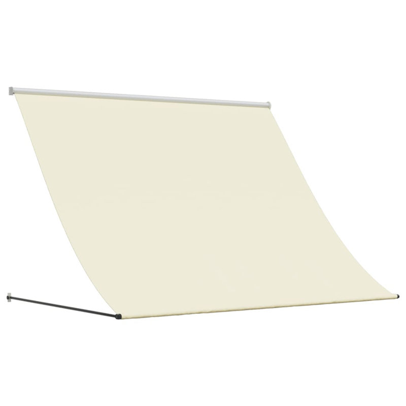 Latitude Run Polyester Cover Retractable Patio Awning, 200cm W x 150cm D, Cream