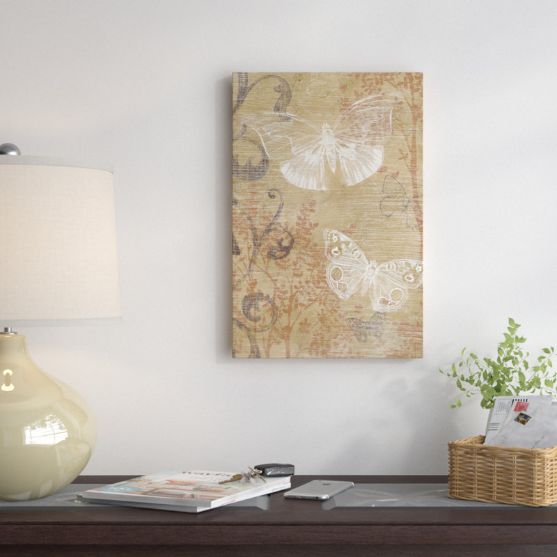 « i », reproduction d’impression sur toile tendue Butterfly Forest, H 26 po x l 18 po x P 1,5 po, Pas de tapis