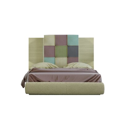 Tufted Solid Wood and Upholstered Standard Bed -  Orren Ellis, A68A8C5574714991A62471A94E22F9E0