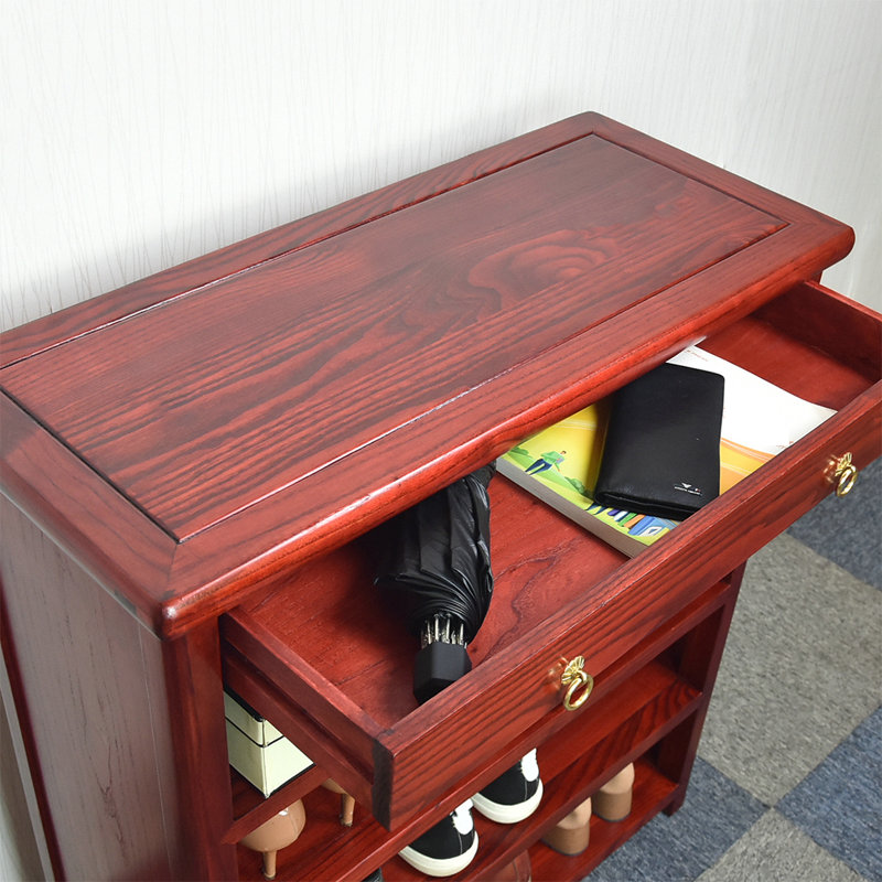 16 Pair Solid Wood Shoe Storage Cabinet