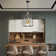 9-Light Modern Rectangle Lantern Pendant Light With Black and Soft Gold Finish And Gold Accents