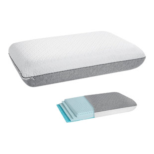 Oreiller en mousse à mémoire de forme réglable avec housse de sommeil double pour le dos, le ventre et les côtés, oreiller doux à ferme pour soulager les douleurs au cou