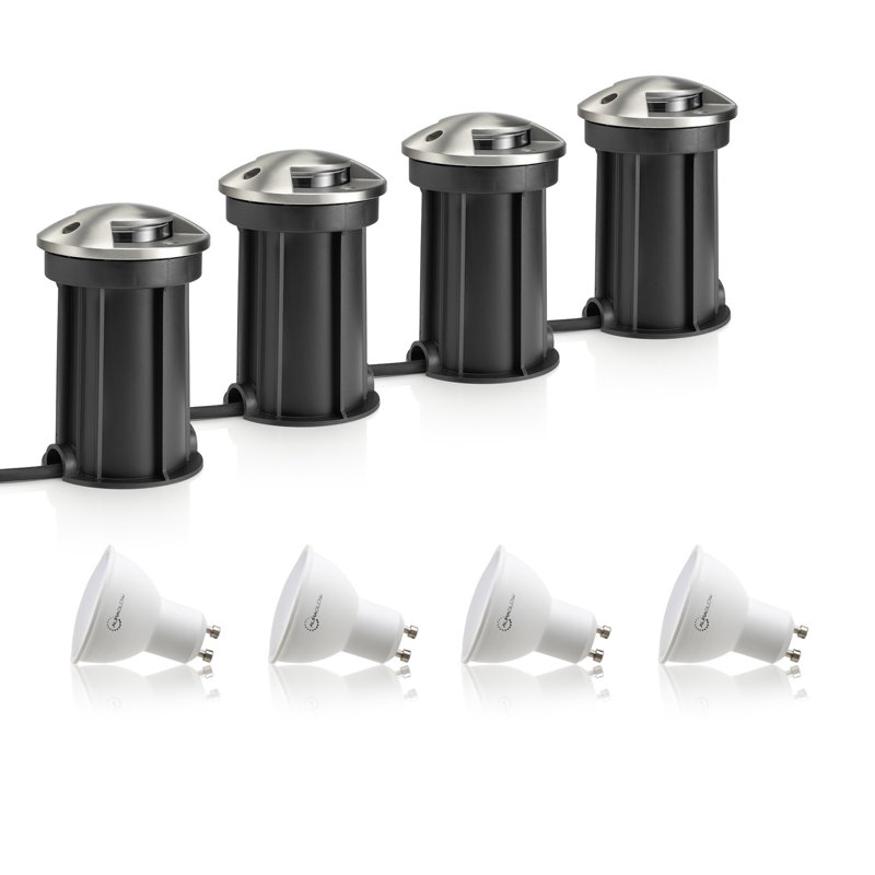 Black Metal Well Light Pack, Cool White