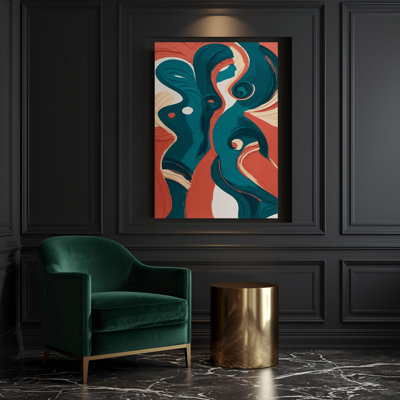 Abstrait art figuratif sur toile vert 79