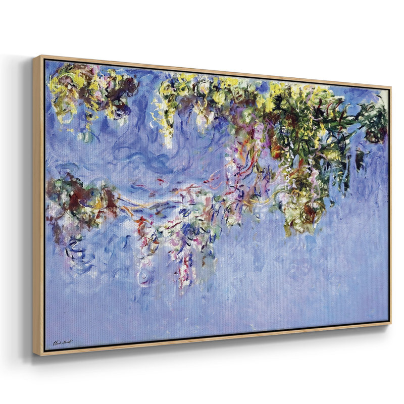 Wisteria, 1919, reproduction d'art sur toile, H 17 po x l 25 po x P 2 po, Bois naturel