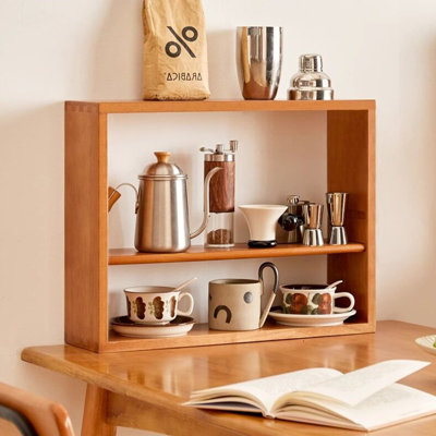 Cubby Shelves Solid Wood Wall Mounted Shelves, Modern Decor Display Shelf for Bedroom, Bathroom, Kitchen, Living Room