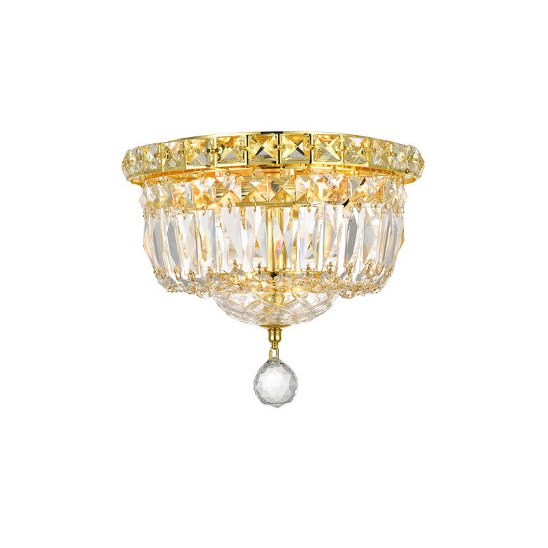 Stinnett 4 - Light Dimmable Urn / Bowl Chandelier, Gold 1, Royal Cut
