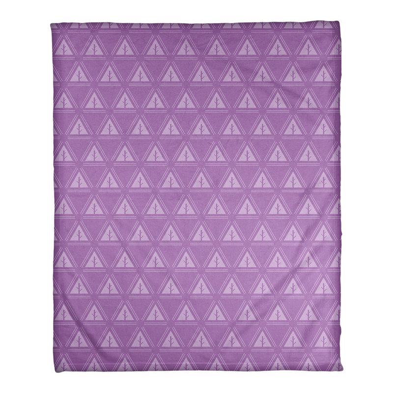Couverture polaire minimal trees, l 50 po x L 60 po, Violet