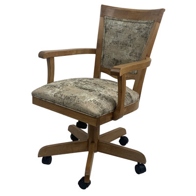 Chaise rembourrée avec accoudoirs gris Lapradd