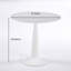 Table à piédestal 31,5 pouces de style Mid-Century moderne, table de salle à manger multifonctionnelle pour 4 à 6 personnes et grande table basse, plateau en panneau de fibres à densité moyenne blanc pour le salon, la cuisine et le bureau-1946339563