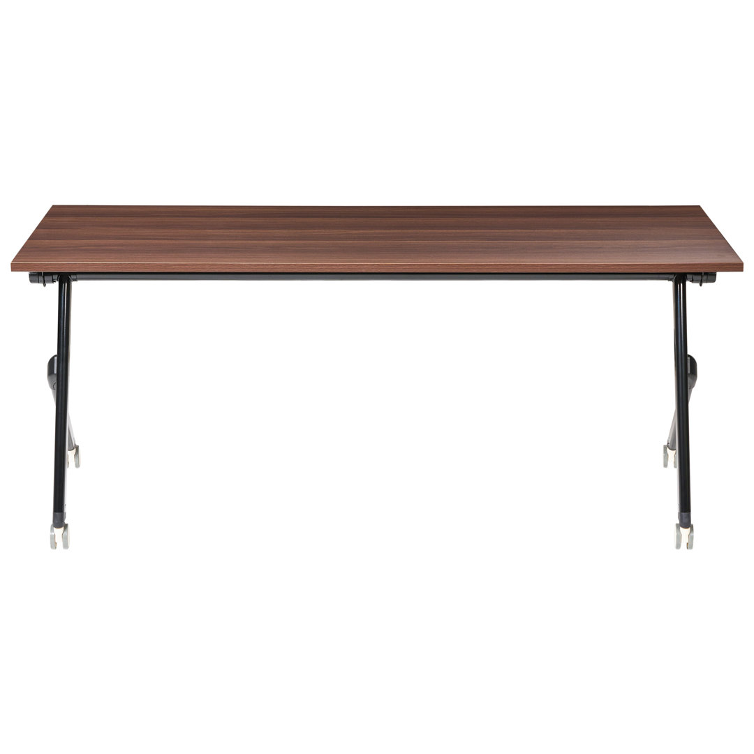 Foldable Office Desk Aarre Brown 180 cm 60 cm