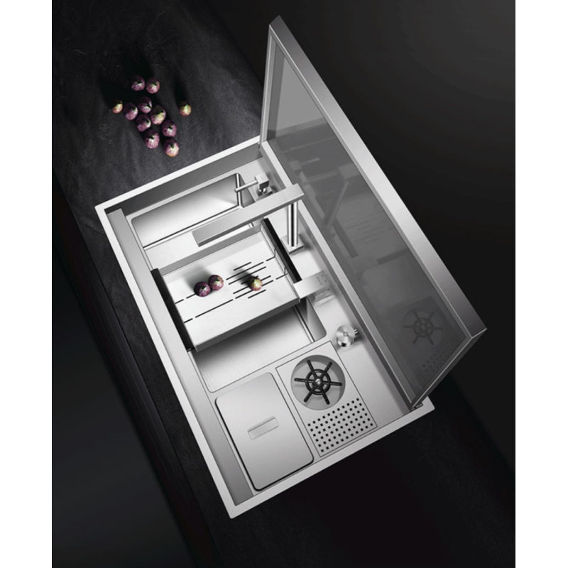 32.25'' L Drop-In Single Bowl Stainless Steel Kitchen Sink, Silver