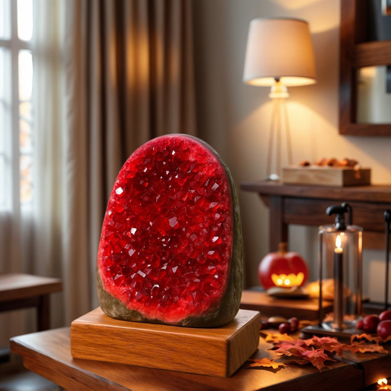 Red Helen Cave ， 500-600G ， Décoration, ornements pour la maison, cadeaux des Fêtes, cadeaux de la Saint-Valentin