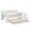 Full-Size Daybed With Drawers, Trundle Bed, Charging Spot, LED Lights, Workstation, And Storage Unit-1047868341