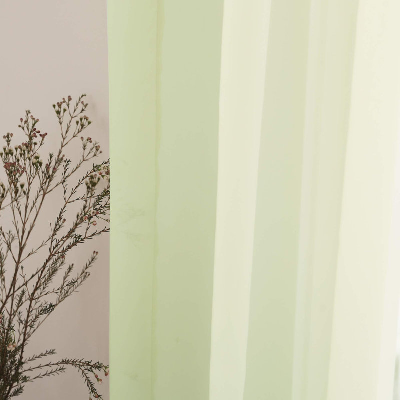 Gainsborough Sheer Curtain Pair, 52" W x 96" L, Sage Green