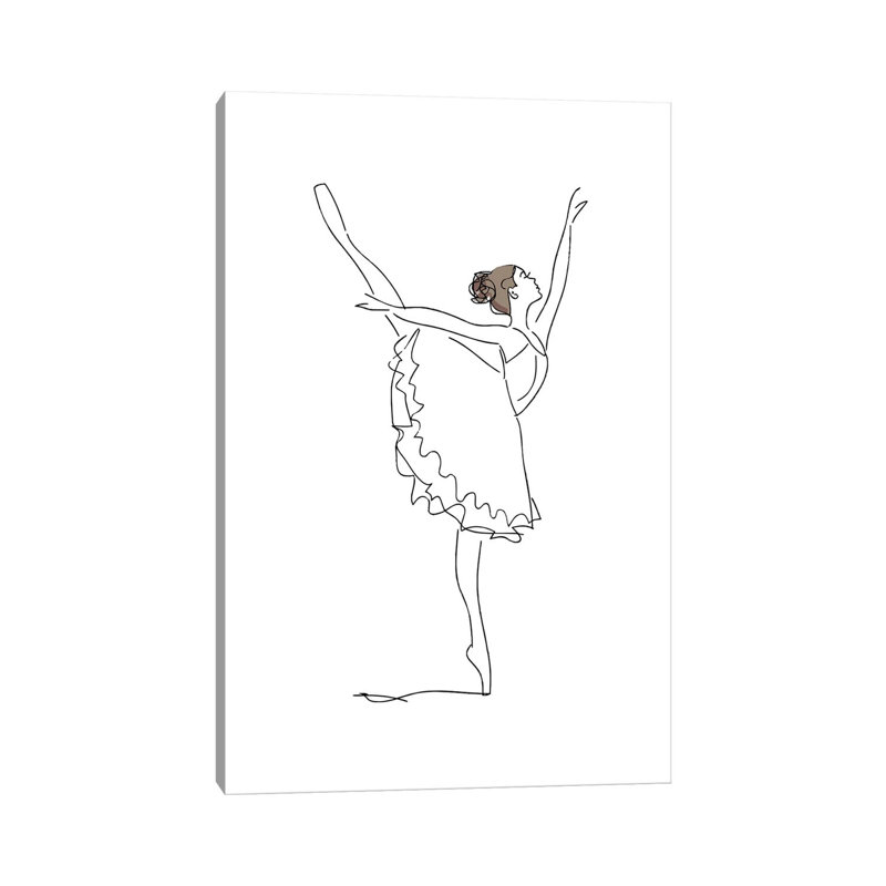 Ballet Line Art by Pixy Paper - Wrapped Canvas Gallery-Wrapped Canvas Giclée, 45.72cm H x 30.48cm W