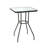 Jermeshia Square Glass Outdoor Bistro Table