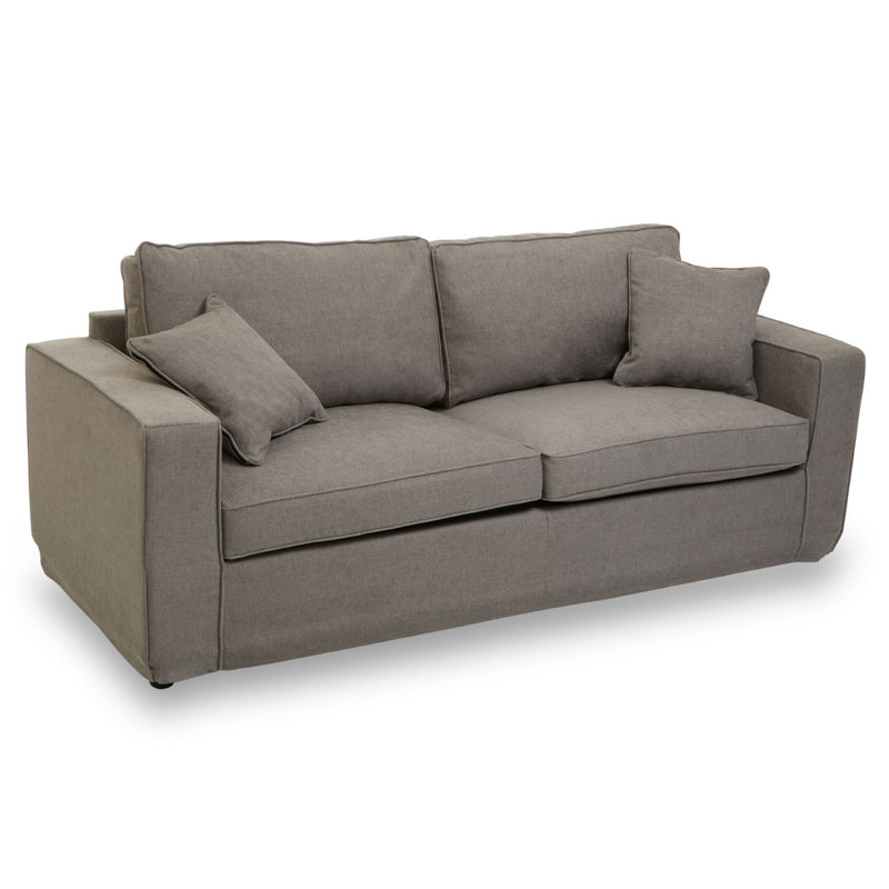 Grace-Olivia Cotton Blend Sofa, Grey, 3
