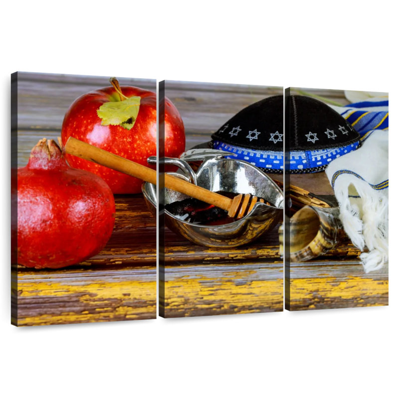 Rosh Hashanah, pommes au miel, H 48 po x l 74 po