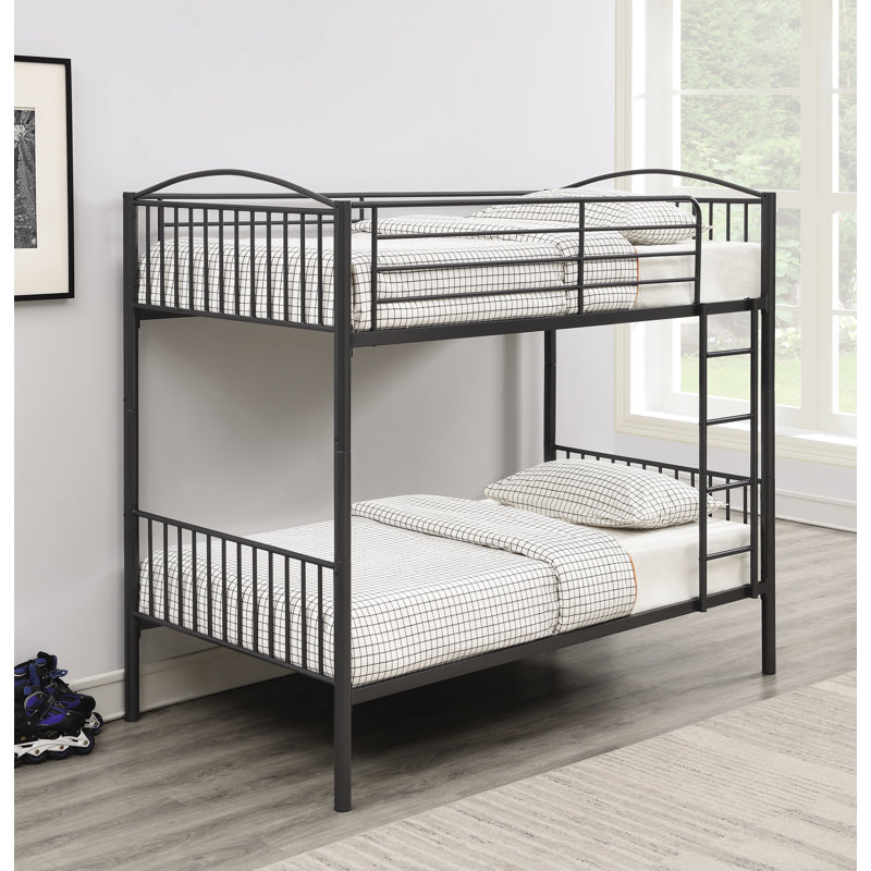 Delreal Twin over Twin Standard Bunk Bed by Isabelle & Max, Gunmetal