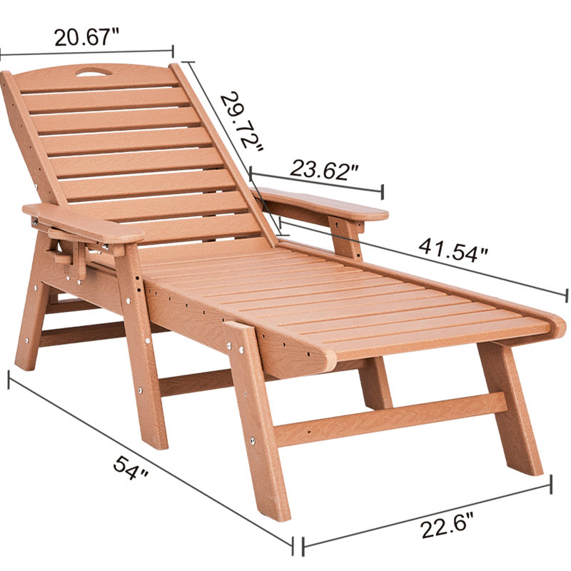 Chaise longue d'extérieur Brown Weather, réglable à 6 positions et confortable