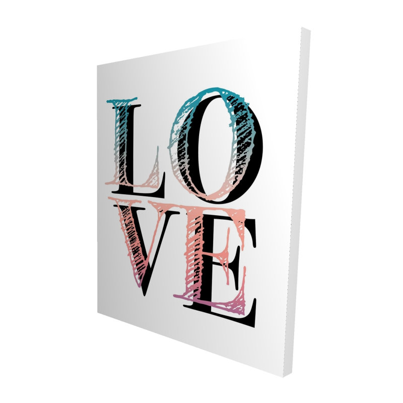 Love - Citations, toile de motivation pour la décoration intérieure