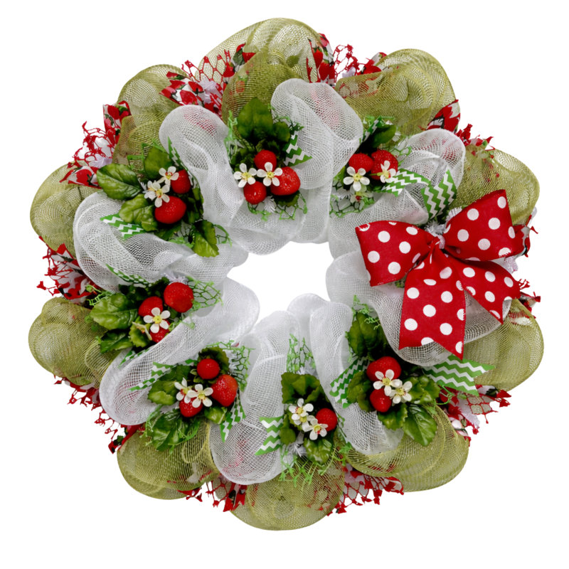 Couronne de fraises printanière