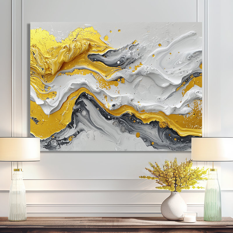 Amezcua - Abstract Large Wall Art, Toile tendue sur cadre, Ne s’applique pas, H 24 po x l 32 po